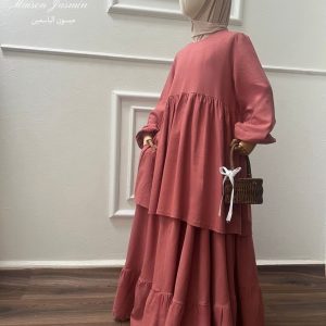 L'ensemble en Lin Tayma, Terracotta Rosé