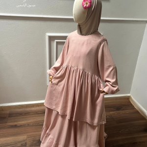 L'ensemble en Lin Tayma, Rose Poudré