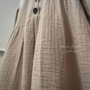 Robe Lilas Gaze de Coton Beige
